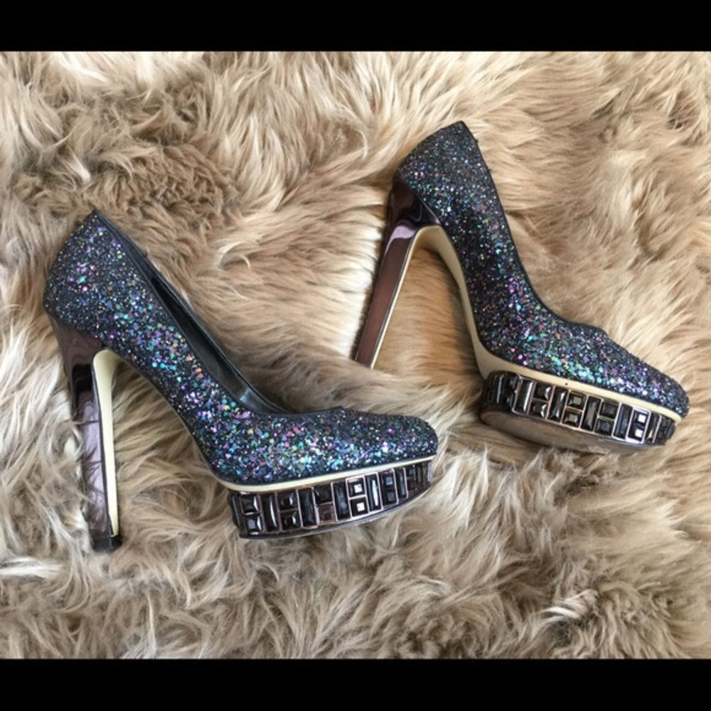 Boutique 9 glitter heels size 8